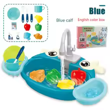 Educational Kitchen Electric Dishwasher Sink Playset