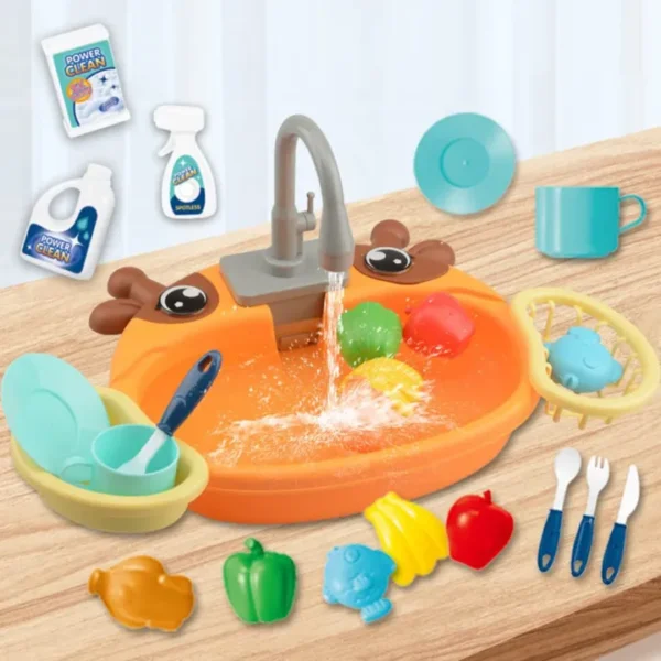 Educational Kitchen Electric Dishwasher Sink Playset - Image 2