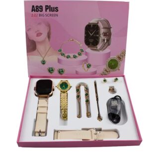 A89 Plus Watches Gift Jewelry Box Two Watches Necklace Ring