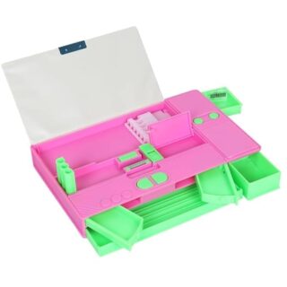 Multifunctional Jumbo Dual Side Magnetic Pencil Box with Calculato