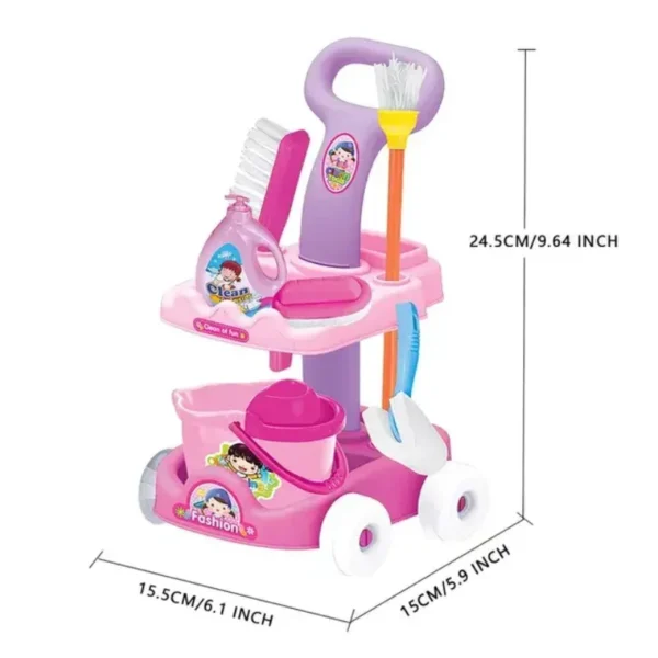 Cleaning Car Trolley Set For Kids - Image 2