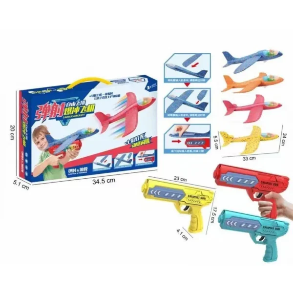 2 in 1 EPP Foam Airplane Launcher - Outdoor Glider Toy - Image 5
