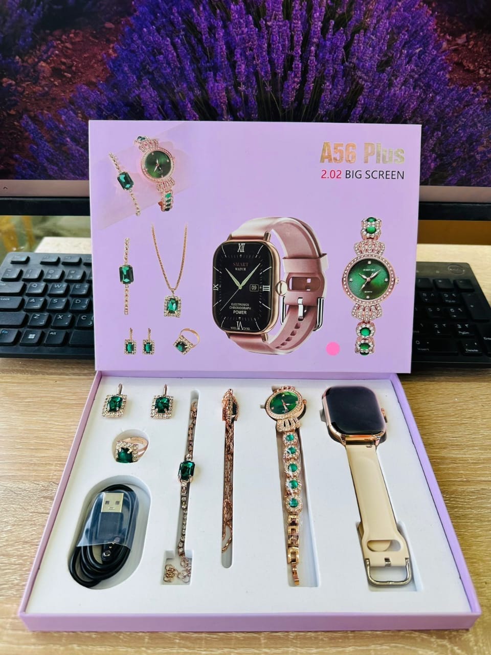 A89 Plus Watches Gift Jewelry Box Two Watches Necklace Ring - Image 4