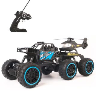 Six-Wheel High-Speed Off-Road RC Car with Helicopter