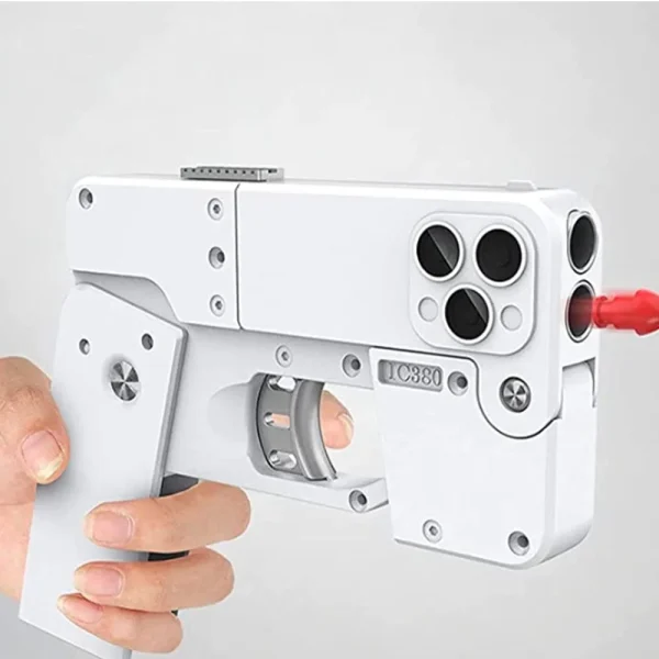 Folding mobile phone soft bullet launcher toy gun