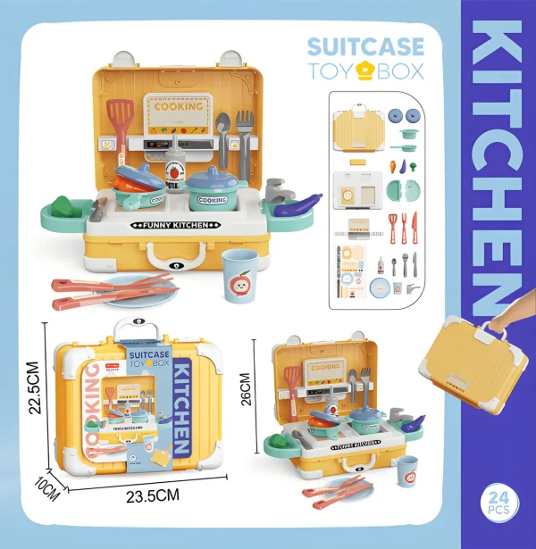 24 Pcs Suitcase Kitchen Set