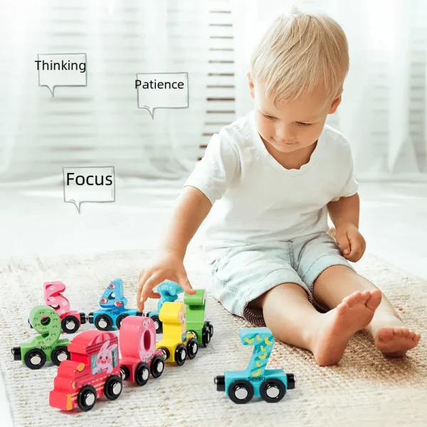 Wooden Digital Number Train Toy Set