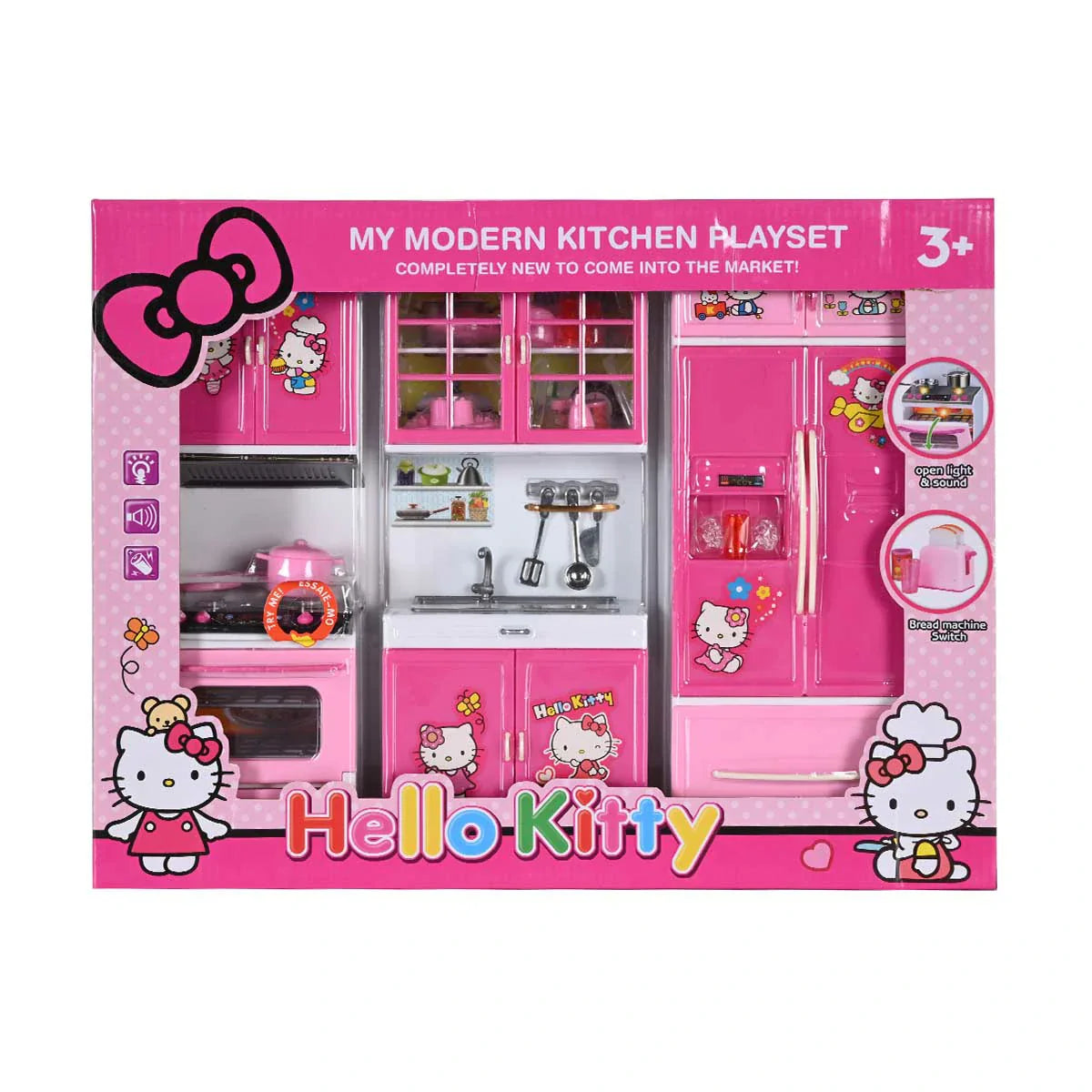 HELLO KITTY Modern Kitchen Set With Refrigerator