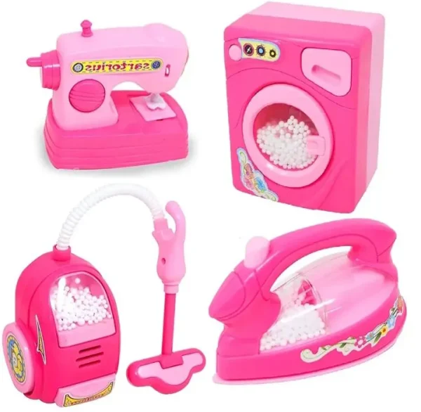 Battery Operated Kids Home Appliance Set - 4 Pieces