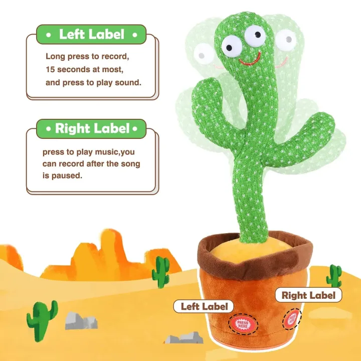 Dancing Talking Cactus Toy for Kids