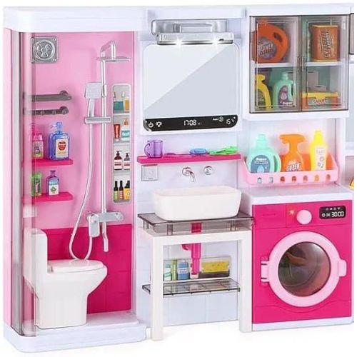 DOLL BATHROOM TOY SET For Girls