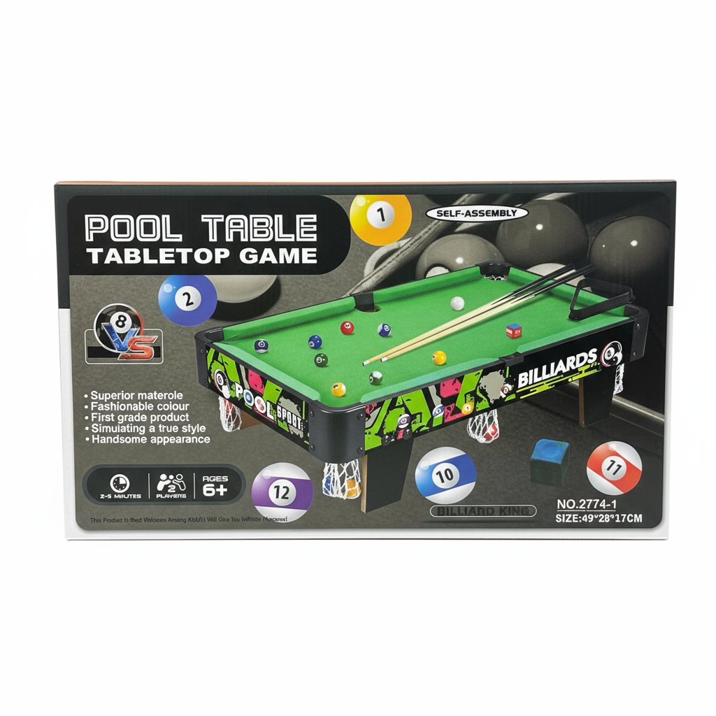 Billiard Table for Children's, Wooden Pool