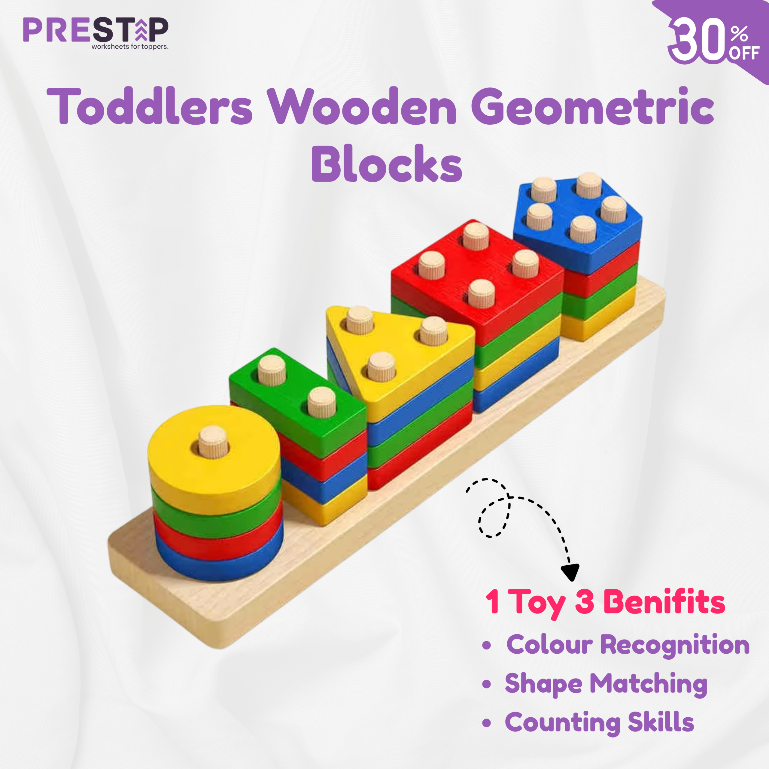 5 in 1 Wooden Learning Toy for Kids