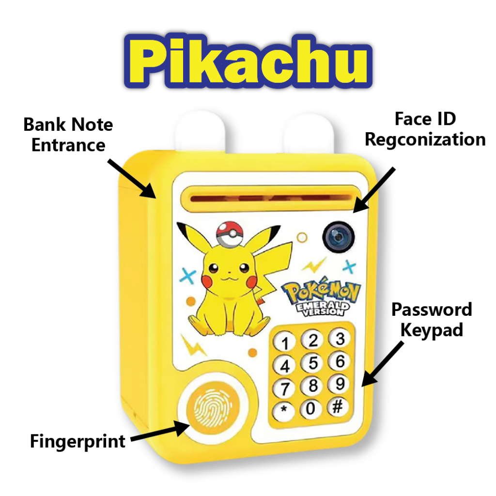 Children's Money bank with password and Fingerprint, electronic ATM