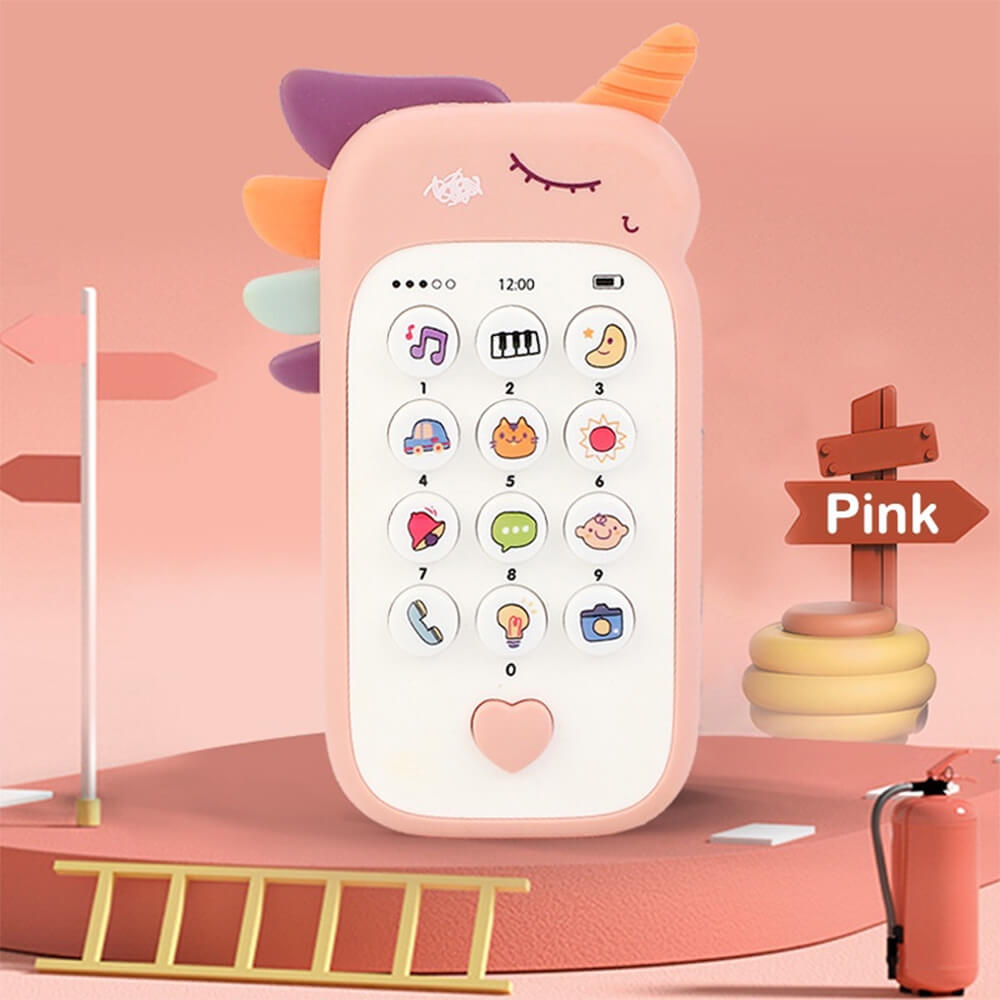 Unicorn Fun Baby Mobile Phone Toy Light Sound Battery Powered