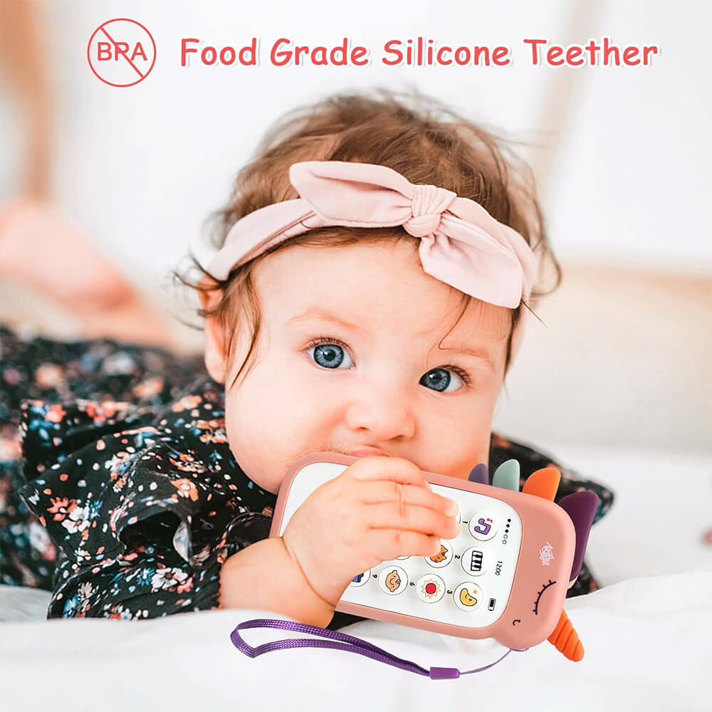 Unicorn Fun Baby Mobile Phone Toy Light Sound Battery Powered