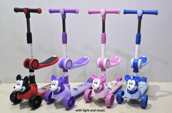 2 In 1 Adjustable Scooty With  Light Music