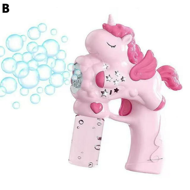 Unicorn Pony Bubble Machine Space Bubble Gun