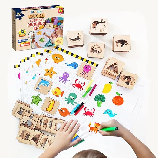 Creative Drawing Wooden Toys Kit