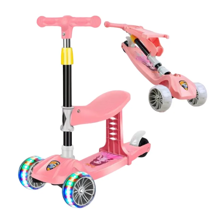 2 in 1 Foldable Scooty With light for kids