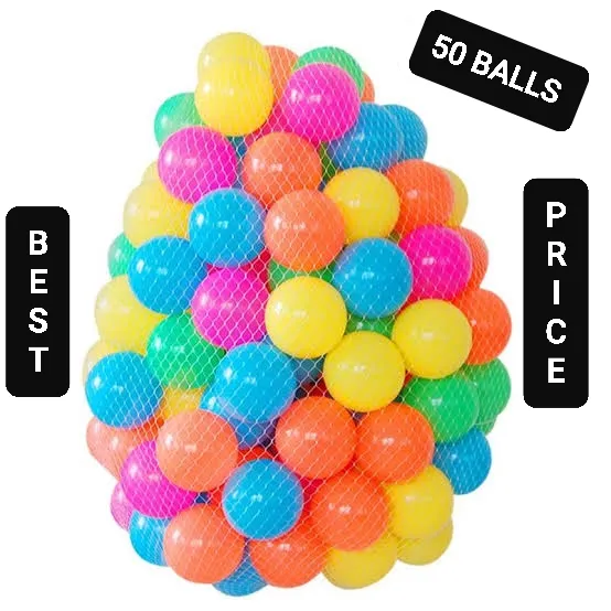 Soft Plastic Balls for Tent and Pool (50 Balls)