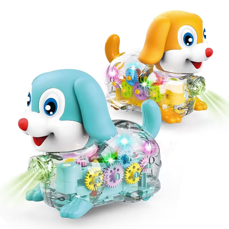 Battery Operated Plastic Dog Toy for Kids With Light Sound