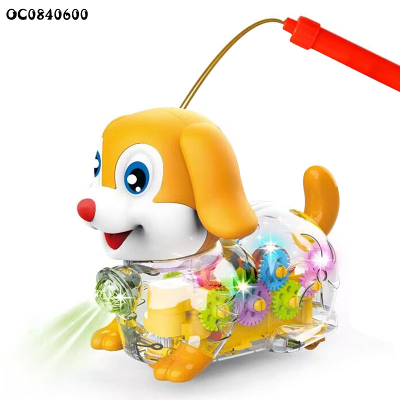 Battery Operated Plastic Dog Toy for Kids With Light Sound