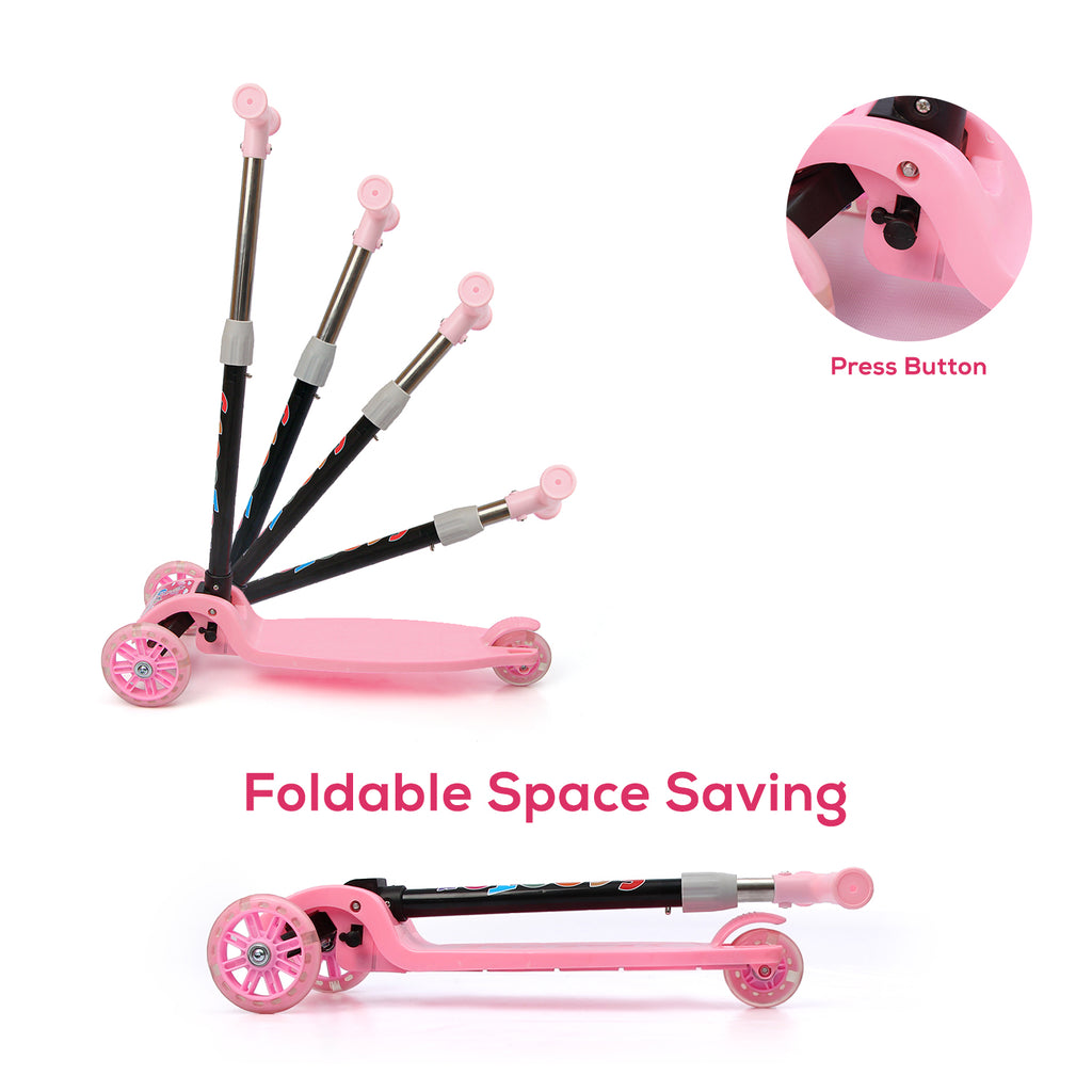 Kids Scooty with Adjustable & Fold-able Handle