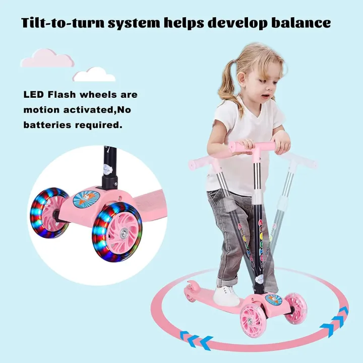 Kids Scooty with Adjustable & Fold-able Handle