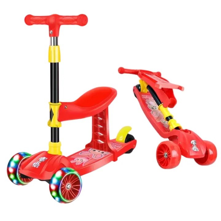 2 in 1 Foldable Scooty With light for kids