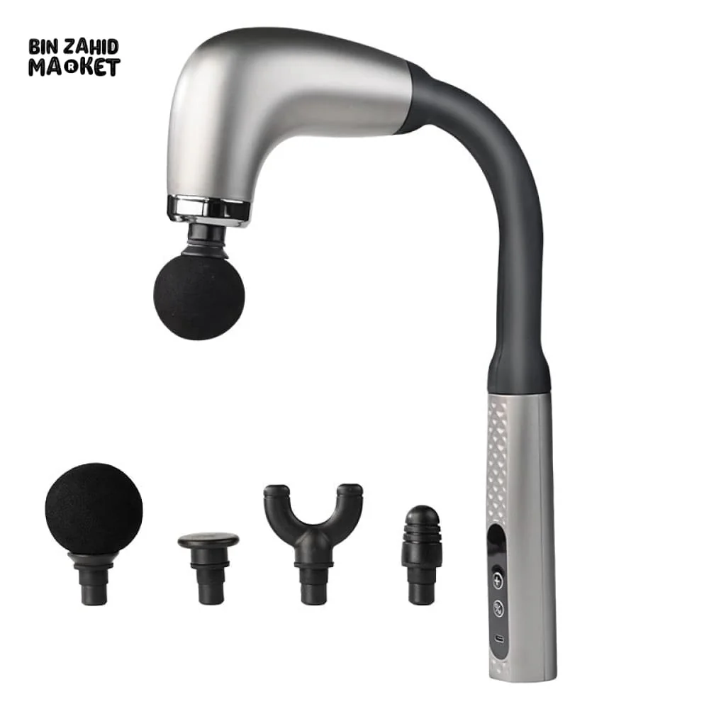 Deep Tissue Massage Gun for Back & Full Body – Long Handle