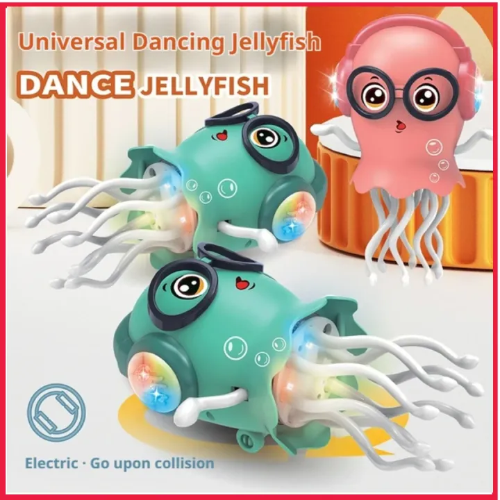 Twist Jellyfish Toy for Kids | Dancing Music Jellyfish with LED Lights