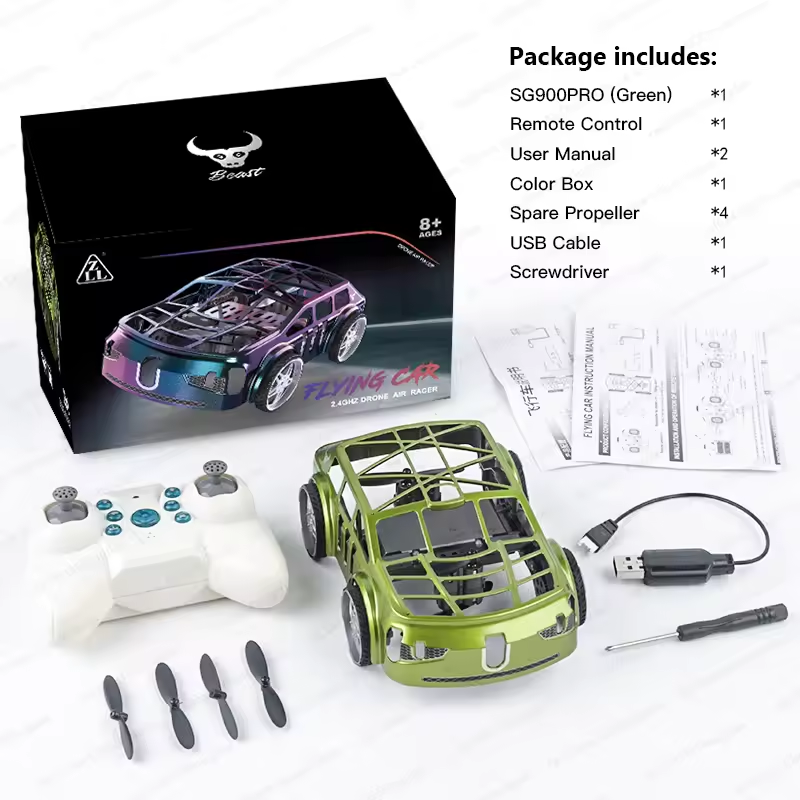 2in1 RC Mini Flying Car & Drone With Lights