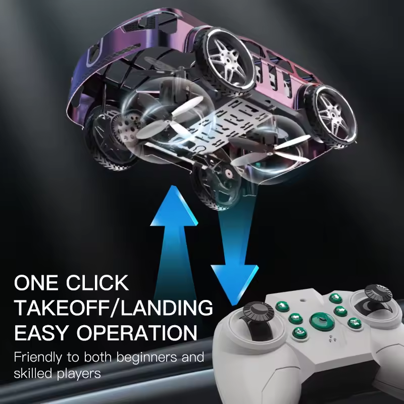 2in1 RC Mini Flying Car & Drone With Lights