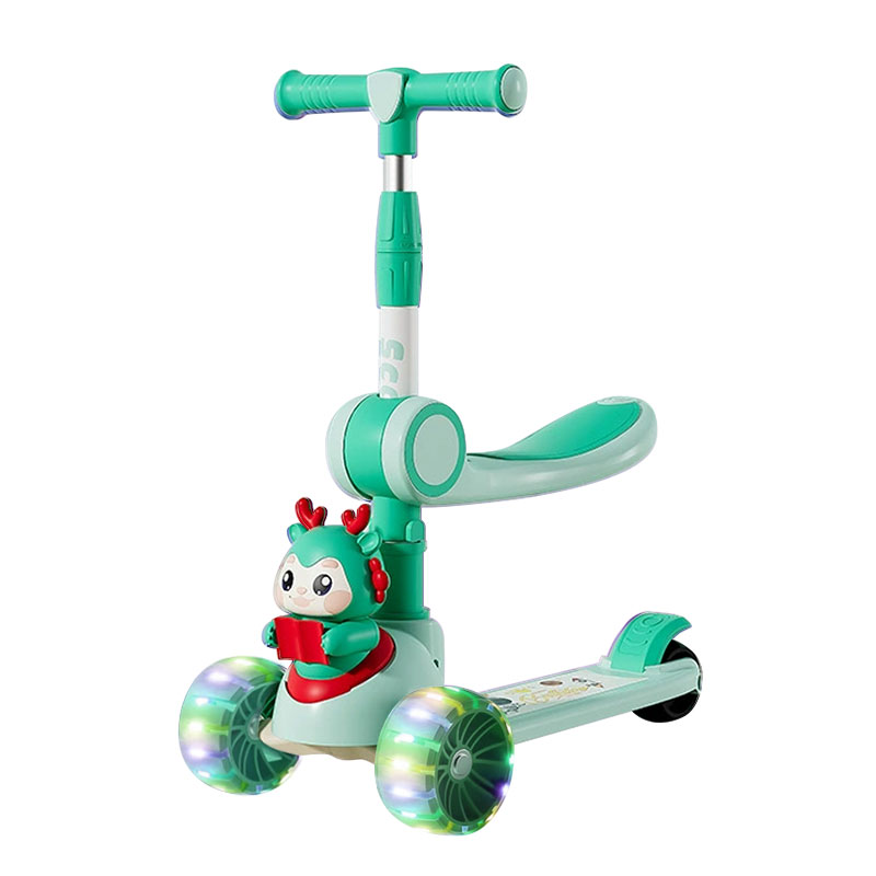 2 in 1 Deer Manual Scooty with Light