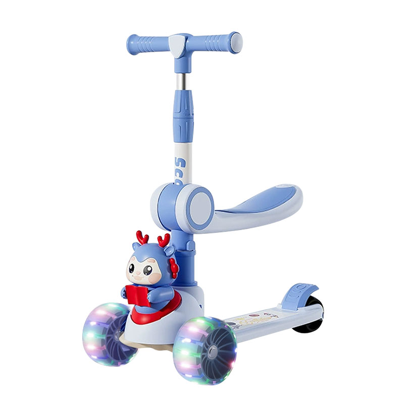 2 in 1 Deer Manual Scooty with Light