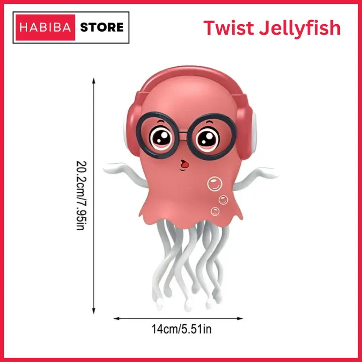 Twist Jellyfish Toy for Kids | Dancing Music Jellyfish with LED Lights