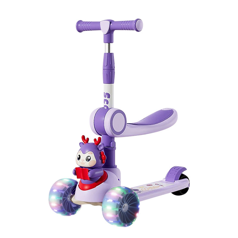 2 in 1 Deer Manual Scooty with Light