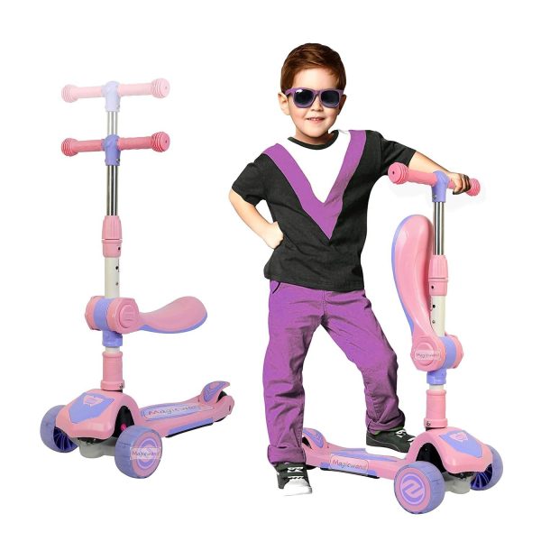 Foldable 2-in-1 Adjustable Scooty for Kids With Lights & Music