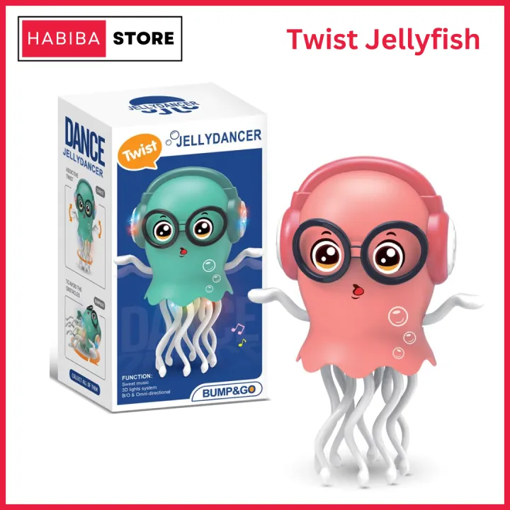Twist Jellyfish Toy for Kids | Dancing Music Jellyfish with LED Lights