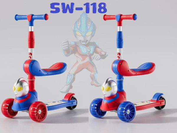 2 in 1 Foldable Scooty for kids with light and music