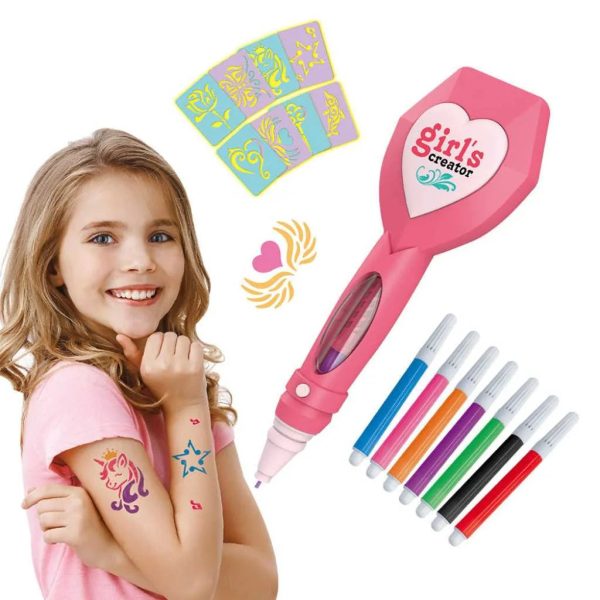 Tattoo Art Kit For Girls -7Pcs