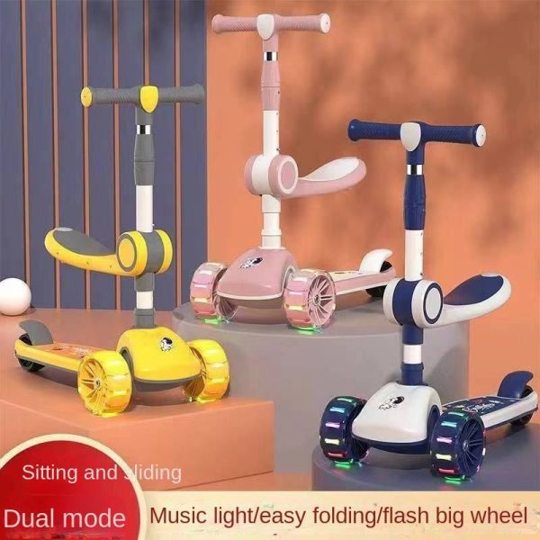 Foldable Scooty With Light And Music For Kids