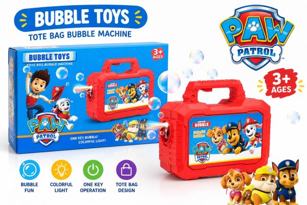 Portable Bubble Maker with Colorful Light for Kids |Bubble Gun